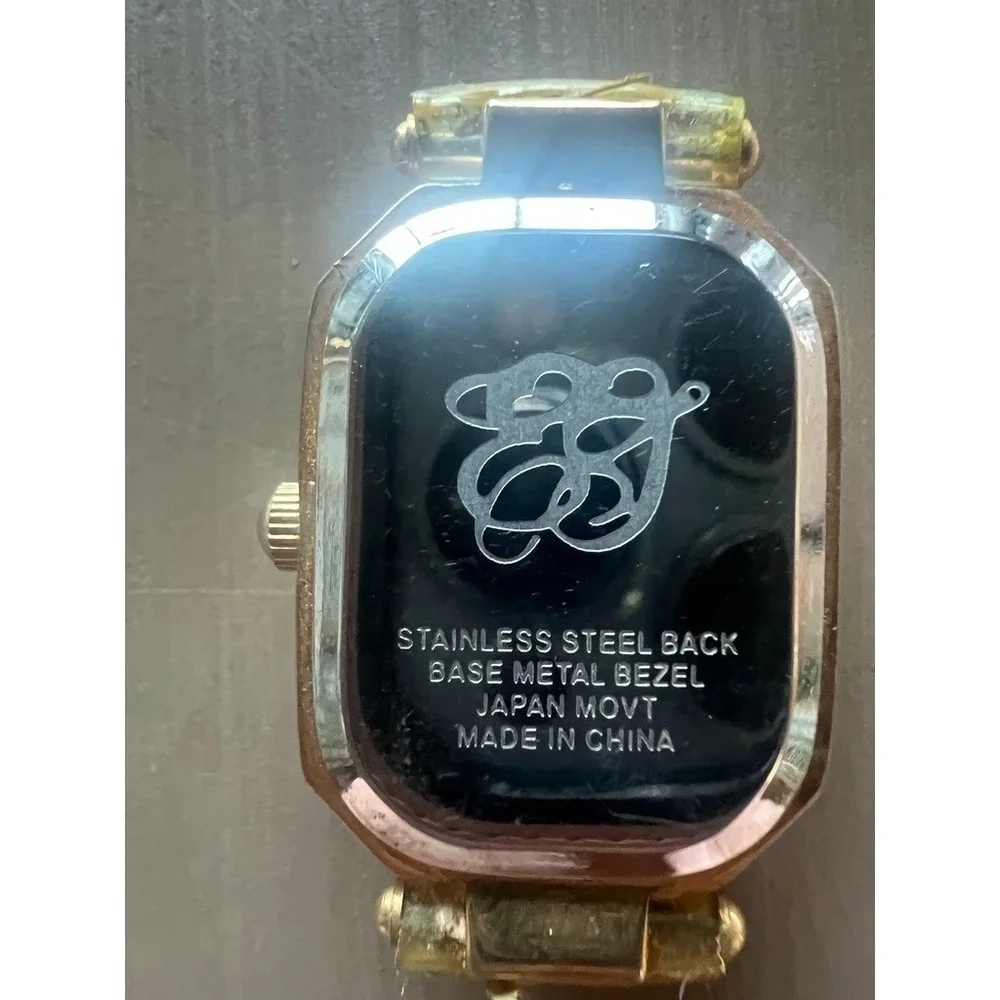 Elizabeth Taylor Vintage Watch Face Only‎ Rhinestone Bezel Gold Tone Hollywood